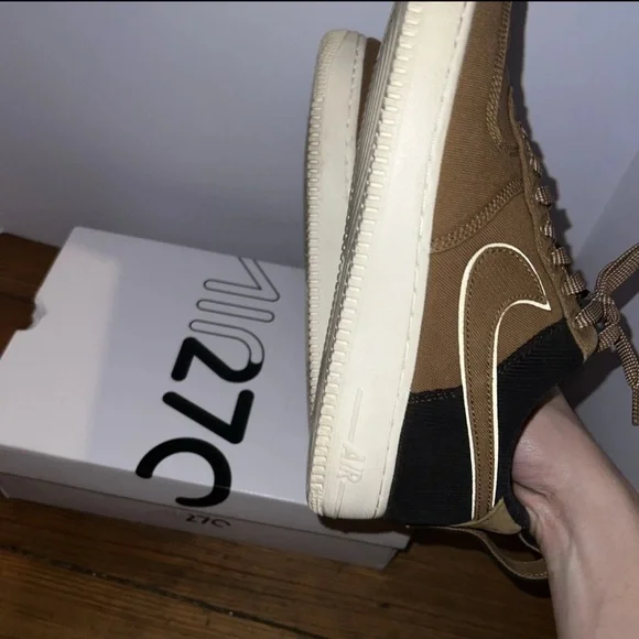 Nike Air Force 1 Low Carhartt WIP Ale Brown 9.5M 2018 Rare - Picture 3 of 5